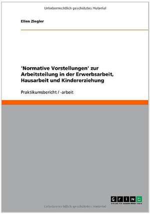 'Normative Vorstellungen' zur Arbeitsteilung in der Erwerbsarbeit, Hausarbeit und Kindererziehung de Ellen Ziegler