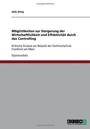 Möglichkeiten zur Steigerung der Wirtschaftlichkeit und Effektivität durch das Controlling de Ajda Altug