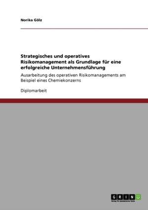 Erfolgreiche Unternehmensführung. Strategisches und operatives Risikomanagement. de Norika Gölz