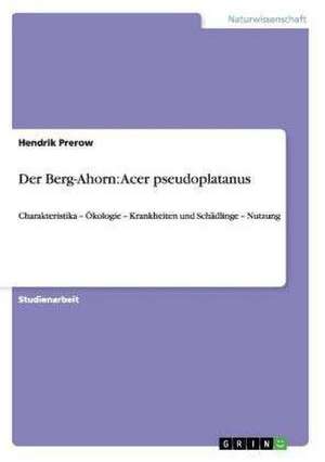 Der Berg-Ahorn: Acer pseudoplatanus de Hendrik Prerow