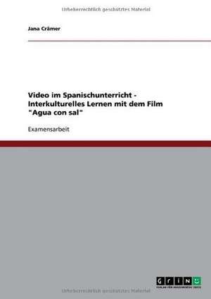 Video im Spanischunterricht - Interkulturelles Lernen mit dem Film "Agua con sal" de Jana Crämer