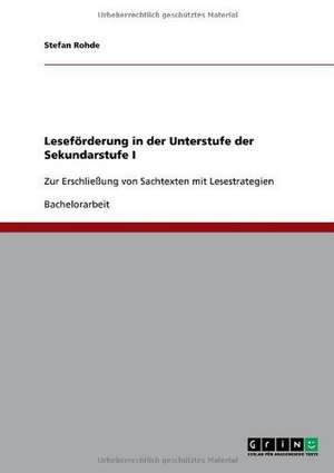 Leseförderung in der Unterstufe der Sekundarstufe I de Stefan Rohde