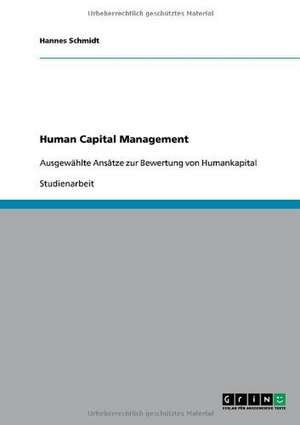 Human Capital Management de Hannes Schmidt