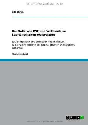 Die Rolle von IWF und Weltbank im kapitalistischen Weltsystem de Udo Ehrich