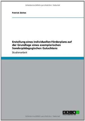 Erstellung eines individuellen Förderplans auf der Grundlage eines exemplarischen Sonderpädagogischen Gutachtens de Patrick Ziehm