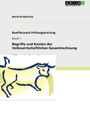 Begriffe und Konten der Volkswirtschaftlichen Gesamtrechnung de Manfred Wünsche