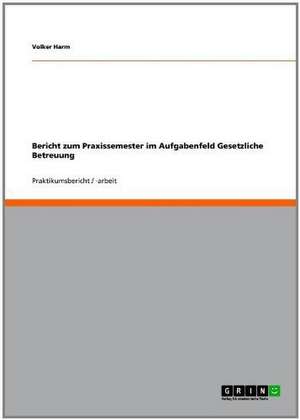 Bericht zum Praxissemester im Aufgabenfeld Gesetzliche Betreuung de Volker Harm