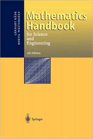 Mathematics Handbook for Science and Engineering de Lennart Rade