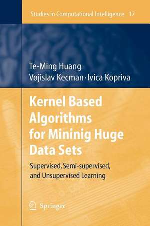 Kernel Based Algorithms for Mining Huge Data Sets: Supervised, Semi-supervised, and Unsupervised Learning de Te-Ming Huang