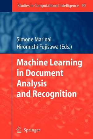 Machine Learning in Document Analysis and Recognition de Simone Marinai