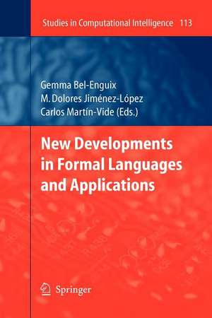 New Developments in Formal Languages and Applications de Gemma Bel-Enguix