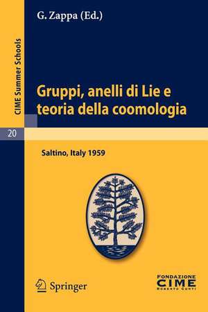 Gruppi, anelli di Lie e teoria della coomologia: Lectures given at a Summer School of the Centro Internazionale Matematico Estivo (C.I.M.E.) held in Saltino (Firenza), Italy, August 31-September 8, 1959 de G. Zappa