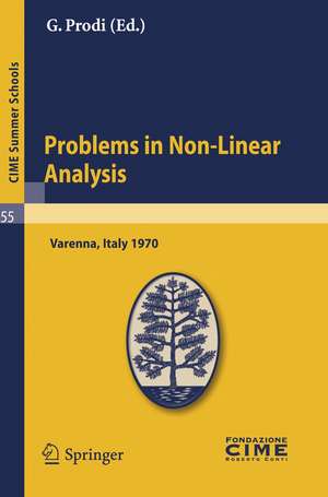 Problems in Non-Linear Analysis: Lectures given at a Summer School of the Centro Internazionale Matematico Estivo (C.I.M.E.) held in Varenna (Como), Italy, August 20-29, 1970 de G. Prodi