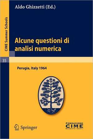 Alcune questioni di analisi numerica: Lectures given at a Summer School of the Centro Internazionale Matematico Estivo (C.I.M.E.) held in Perugia, Italy, September 7-16, 1964 de Aldo Ghizzetti