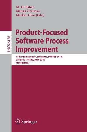 Product-Focused Software Process Improvement: 11th International Conference, PROFES 2010, Limerick, Ireland, June 21-23, 2010, Proceedings de Muhammad Ali Babar