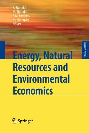 Energy, Natural Resources and Environmental Economics de Endre Bjørndal