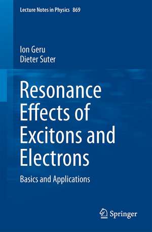 Resonance Effects of Excitons and Electrons: Basics and Applications de Ion Geru