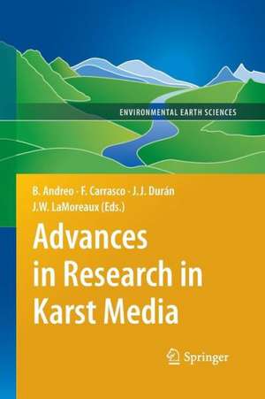 Advances in Research in Karst Media de Francisco Carrasco