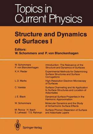 Structure and Dynamics of Surfaces I de J.E. Black