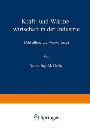 Kraft- und Wärmewirtschaft in der Industrie: Abfallenergie -Verwertung de M. Gerbel