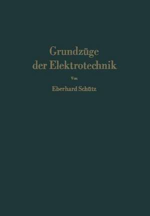 Grundzüge der Elektrotechnik: Eine leicht faßliche Darstellung de Eberhard Schütz