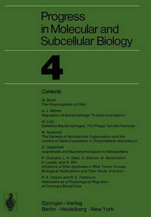 Progress in Molecular and Subcellular Biology de S. Bram