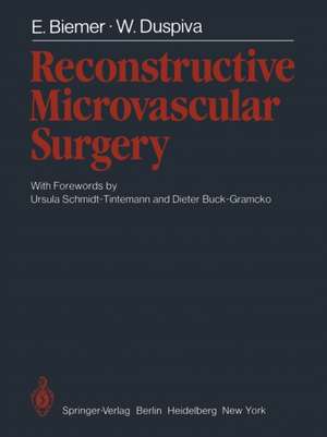 Reconstructive Microvascular Surgery de E. Biemer