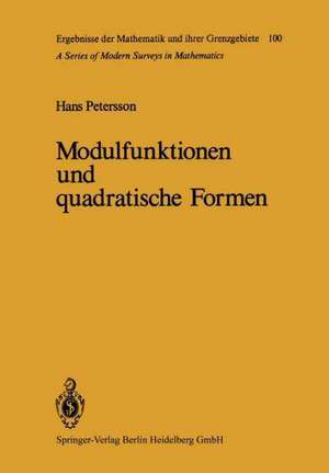 Modulfunktionen und quadratische Formen de H. Petersson