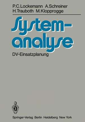 Systemanalyse: DV-Einsatzplanung de P.C. Lockemann