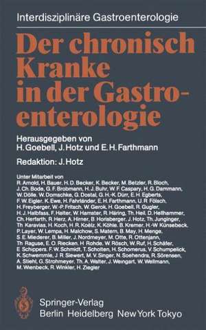 Der chronisch Kranke in der Gastroenterologie de H. Goebell