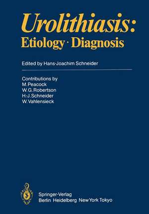 Urolithiasis: Etiology · Diagnosis de M. Peacock