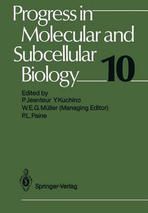 Progress in Molecular and Subcellular Biology de Paul Agutter