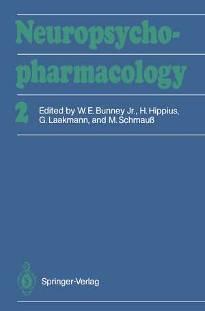 Neuropsychopharmacology: Proceedings of the XVIth C.I.N.P. Congress, Munich, August, 15-19, 1988 de W.E. Jr. Bunney