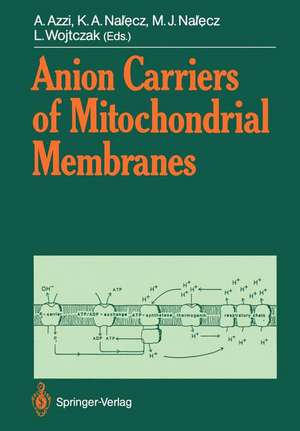 Anion Carriers of Mitochondrial Membranes de Angelo Azzi