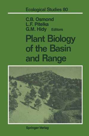 Plant Biology of the Basin and Range de C. Barry Osmond