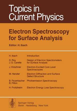 Electron Spectroscopy for Surface Analysis de H. Ibach