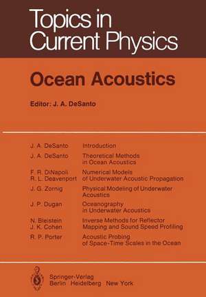 Ocean Acoustics de J.A. DeSanto