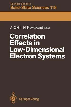 Correlation Effects in Low-Dimensional Electron Systems: Proceedings of the 16th Taniguchi Symposium Kashikojima, Japan, October 25–29, 1993 de Ayao Okiji