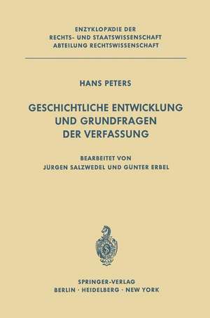 Geschichtliche Entwicklung und Grundfragen der Verfassung de H. Peters