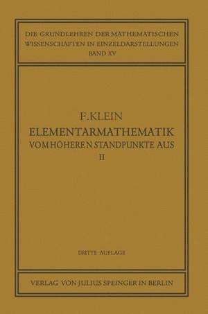 Elementarmathematik vom Höheren Standpunkte Aus, II: Geometrie de Felix Klein