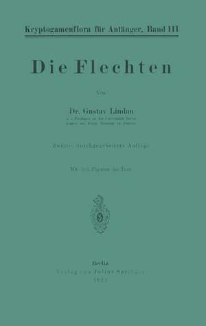 Die Flechten de Gustav Lindau