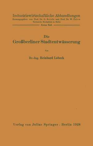 Die Großberliner Stadtentwässerung de Reinhard Lobeck