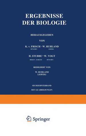 Ergebnisse der Biologie: Sechzehnter Band de K.v. Frisch