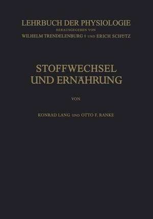 Stoffwechsel und Ernährung de Konrad Lang