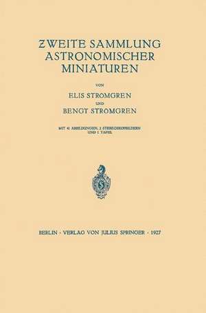 Zweite Sammlung Astronomischer Miniaturen de Elis Strömgren