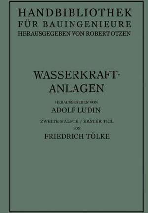 Wasserkraftanlagen: Talsperren Staudämme und Staumauern de Friedrich Ludin