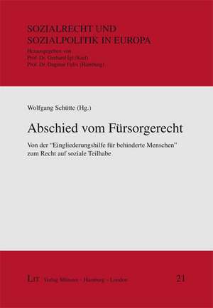 Abschied vom Fürsorgerecht de Wolfgang Schütte