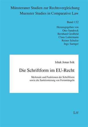 Die Schriftform im EU-Recht de Ishak Jonas Isik