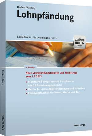 Lohnpfändung - inkl. Arbeitshilfen online de Herbert Watzling