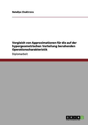 Vergleich von Approximationen für die auf der hypergeometrischen Verteilung beruhenden Operationscharakteristik de Nataliya Chukhrova